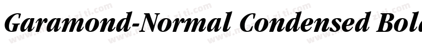 Garamond-Normal Condensed Bold Italic字体转换